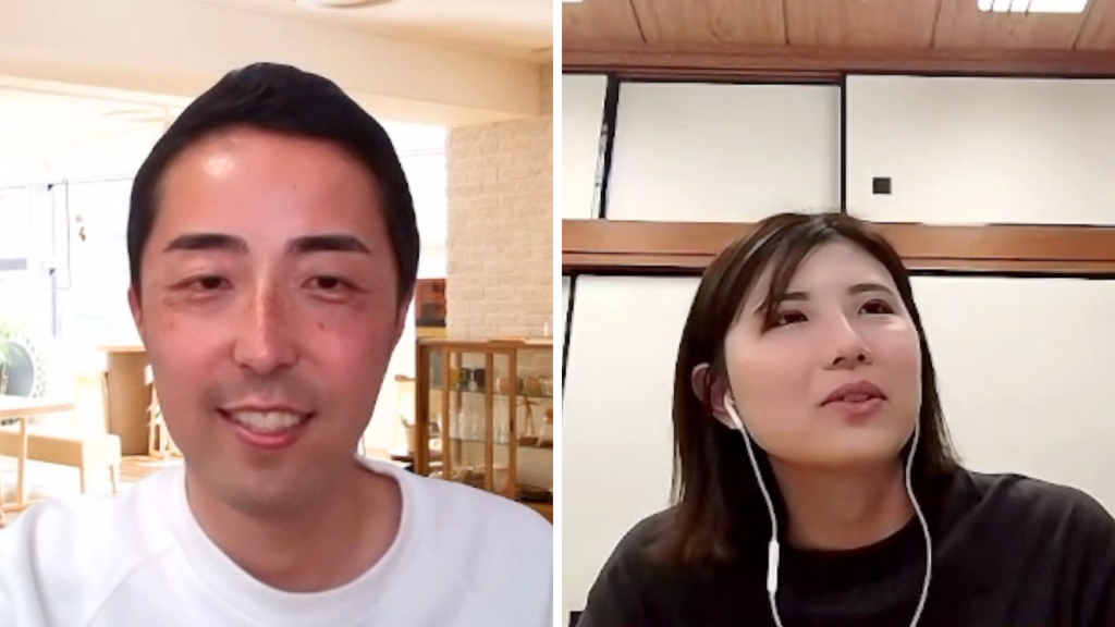 左:株式会社スキヤキッド代表 河田、右:美しい伊豆創造センター 杉森様(2026年4月現在はセンターへの派遣は終了)